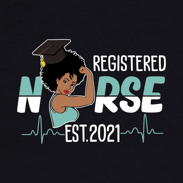 Registered Nurse Est 2021 Black Nurse Student RN Graduation by webster